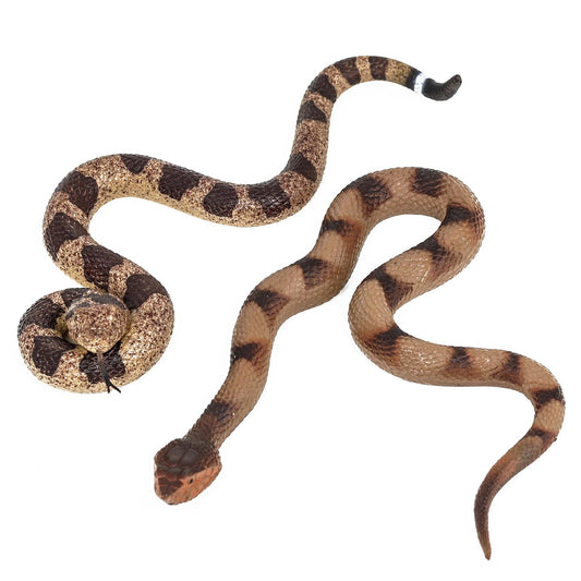 Lohoee realistic snake two-piece pack for lifelike garden decor and prank props.