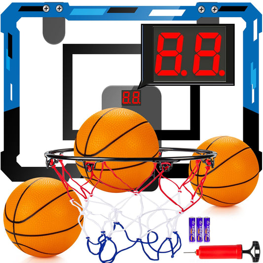 Loiley basketball hoop door setup shows easy installation and space-saving design.