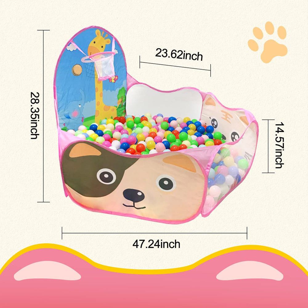 LOJETON ball pit with basketball hoop boosting active play and coordination