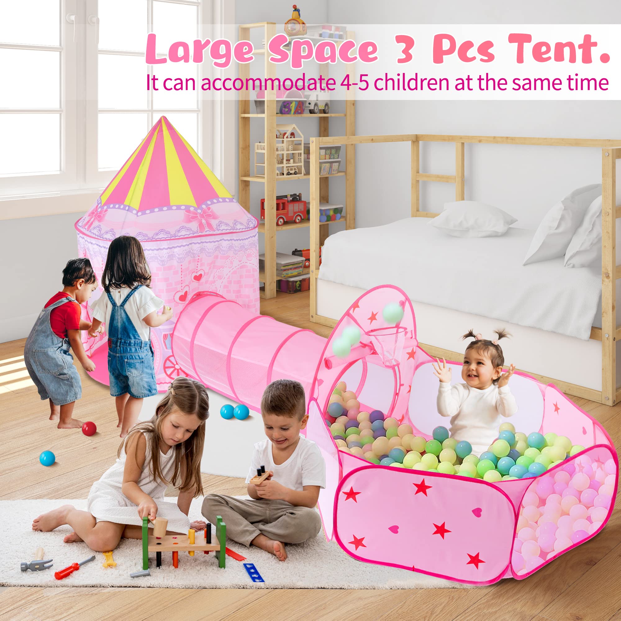 LOJETON ball pit with soft fabric invites tactile, safe play (balls not included).