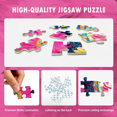 LOJETON Durable cardboard construction supports long-lasting puzzle fun.