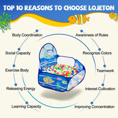 LOJETON Foldable design with zip bag provides quick storage after fun