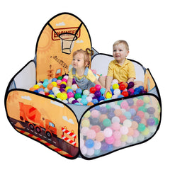 LOJETON kids ball pit with engineering car pattern promotes imaginative play.