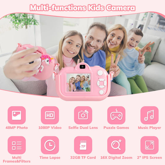 Lokiqua kids camera side view highlighting compact grip for small hands