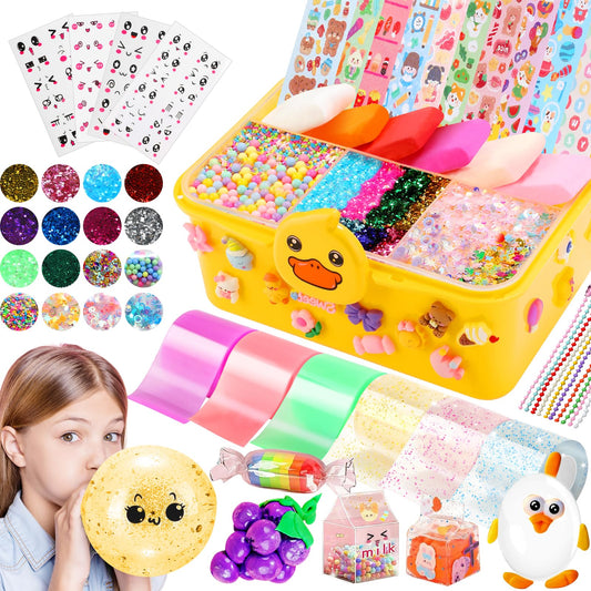 Lokuc duck theme nano tape bubble kit box with colorful packaging, perfect for kids' crafts.
