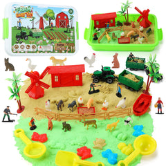 Lokuc Farm Sensory Bin box ready for imaginative farm play and exploration.