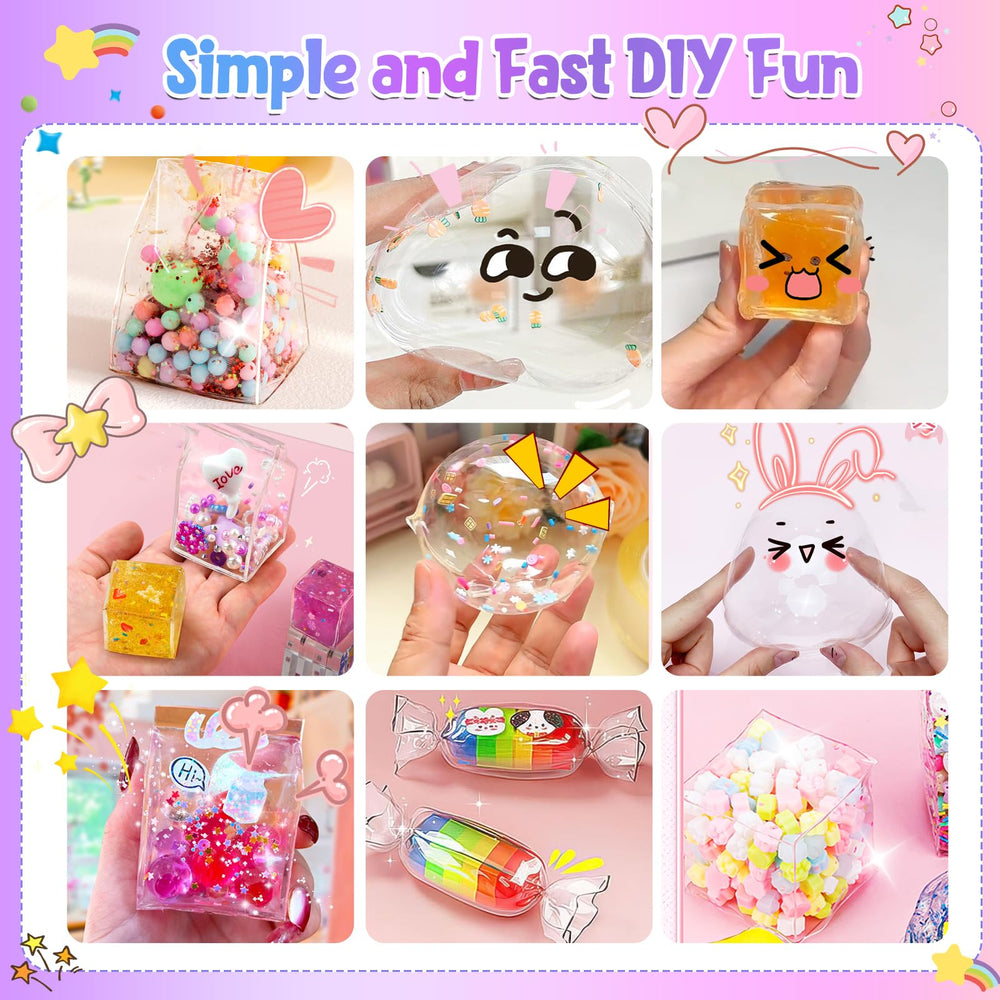 Lokuc Nano Tape Bubble Kit clay and decorations enable personalized projects.