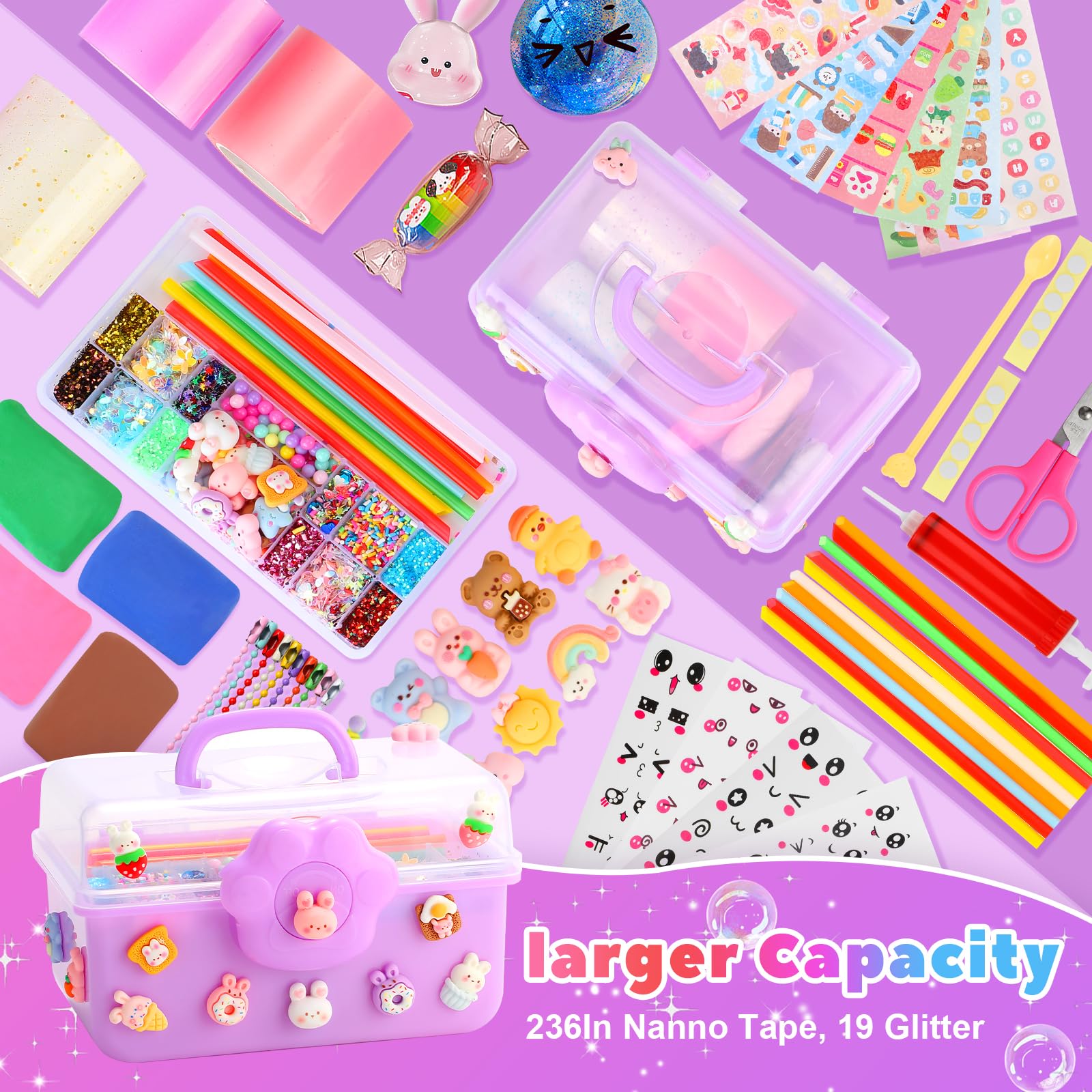 Lokuc Nano Tape Bubble Kit colorful clay pieces for shaping fun.