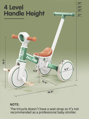 Non-slip pedals and grips on LOL-FUN improve grip and safety.