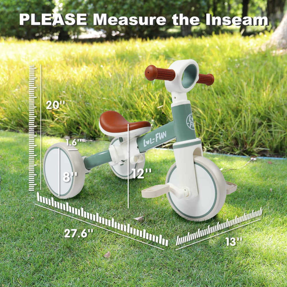 LOL-FUN tricycle upgraded wheels support indoor and outdoor use