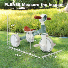 LOL-FUN tricycle upgraded wheels support indoor and outdoor use