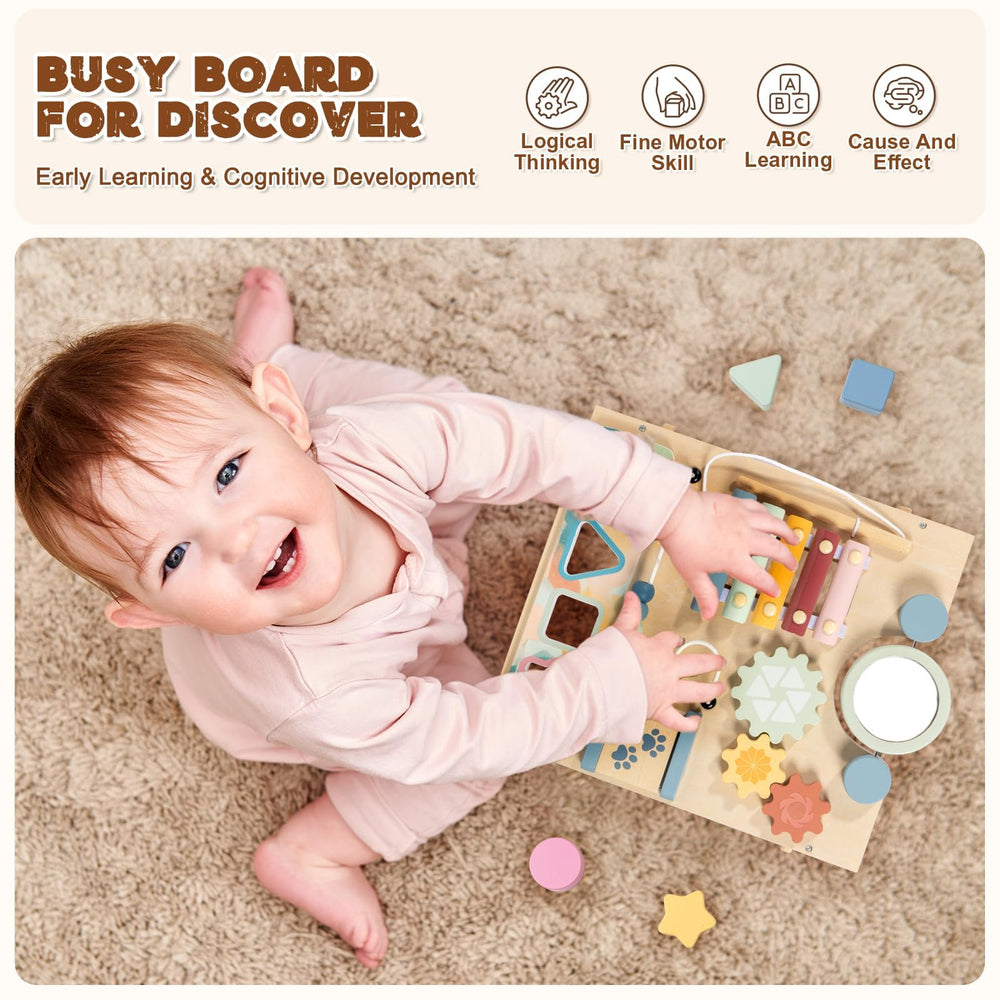 LOL-FUN wooden walker with non-slip wheels protects floors during play.