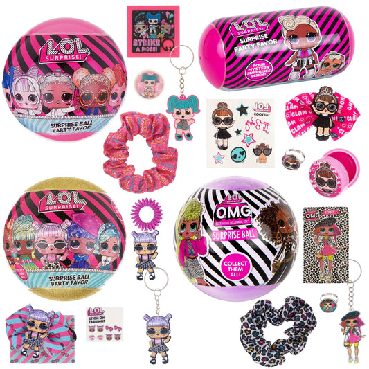 L.O.L. Surprise! 4-pack balls packaging with bright colors and multiple surprises.