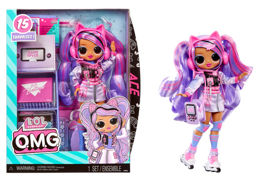 L.O.L. Surprise Ace fashion doll with skating shoes for street-style pretend play.