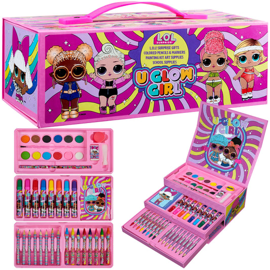 L.O.L. Surprise! art kit travel case open for on-the-go drawing