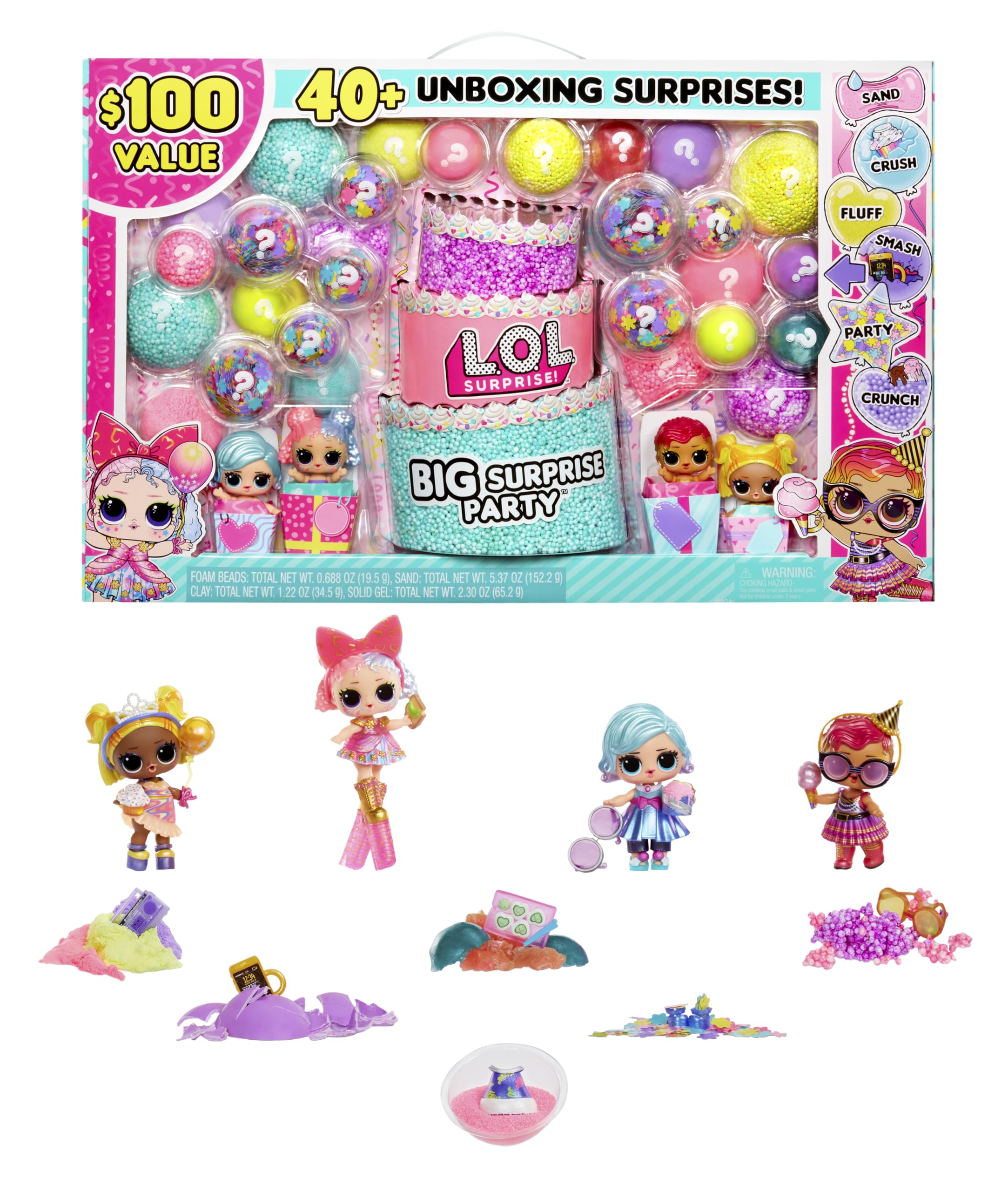 L.O.L. Surprise! Big Party ball opening reveals surprises for imaginative unboxing play