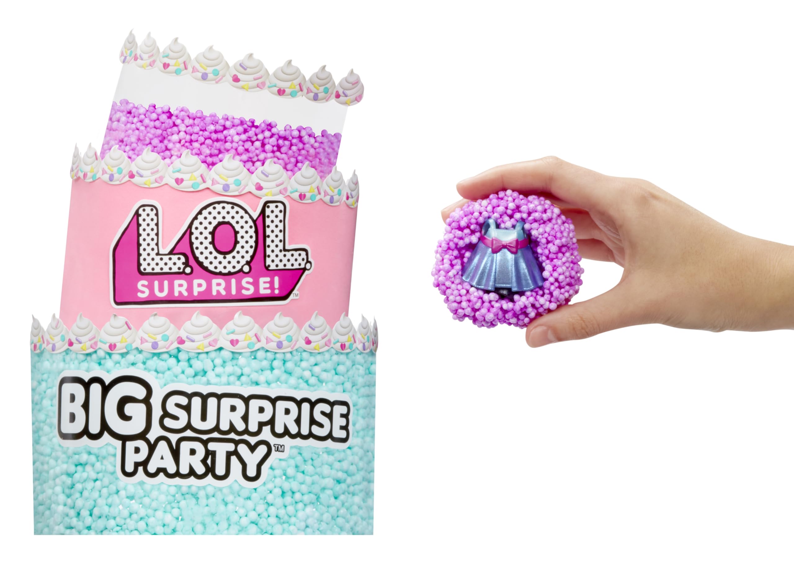 L.O.L. Surprise! Big Party dolls displayed for mix-and-match fashion fun
