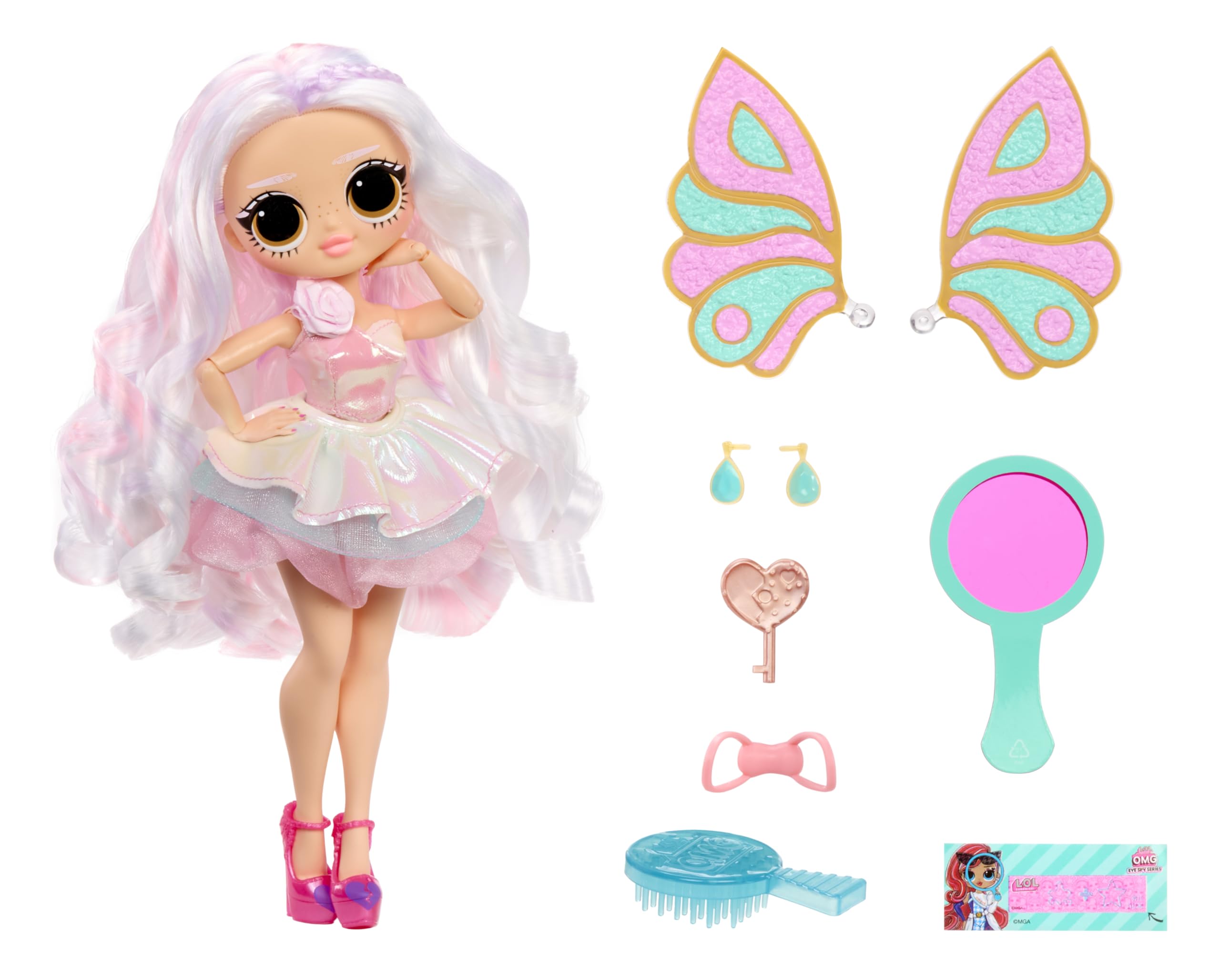 L.O.L. Surprise! OMG Eye Spy Fairy color-change feature shown during playtime.