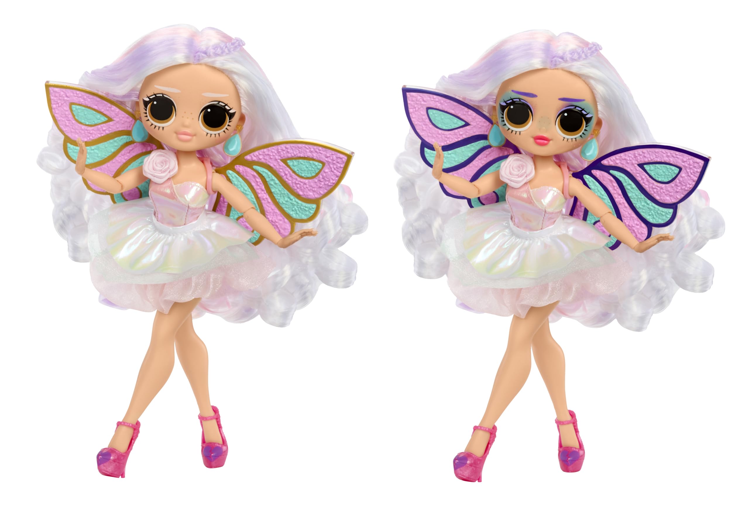L.O.L. Surprise! OMG Eye Spy Fairy memory color change reveals evolving hues.