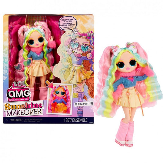 L.O.L. Surprise! OMG Sunshine Bubblegum DJ outfit for imaginative play with color-changing fashion