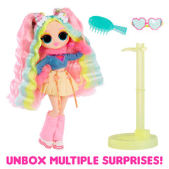 L.O.L. Surprise! OMG Sunshine Bubblegum DJ pink skirt details shift with sun exposure