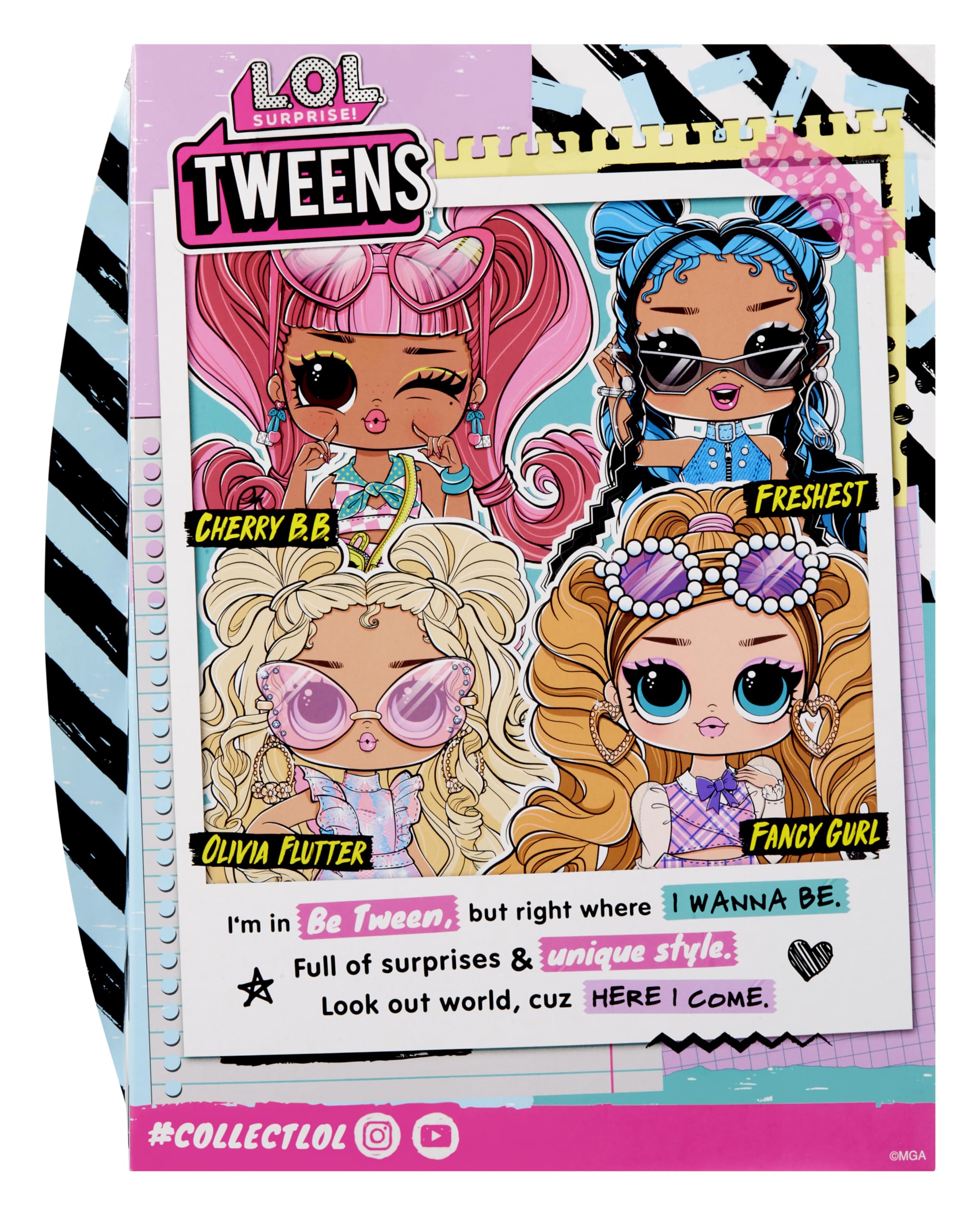 LOL Surprise Tweens fabulous fashions, shoes and accessories display