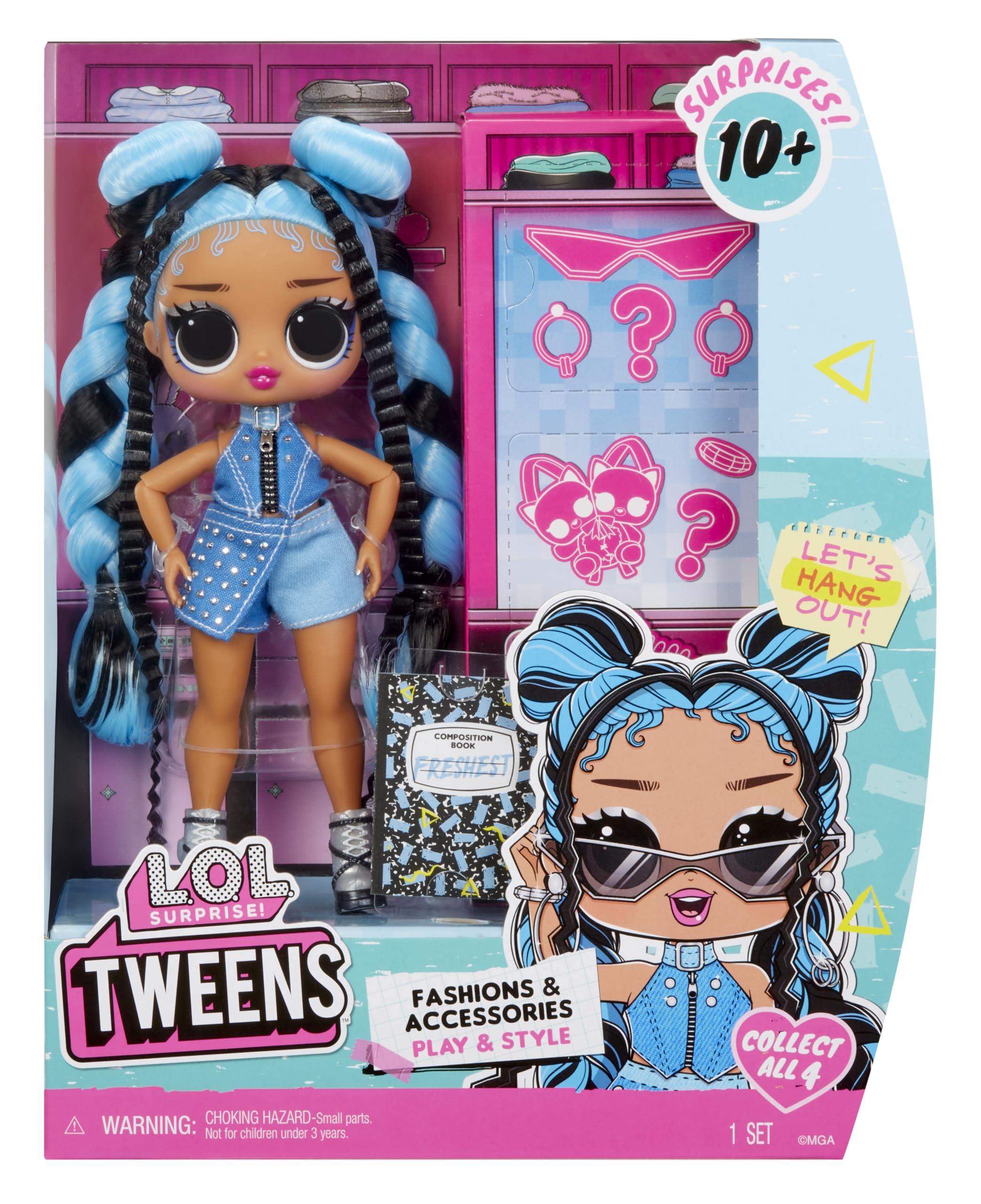 LOL Surprise Tweens four BFFs collection ready for display