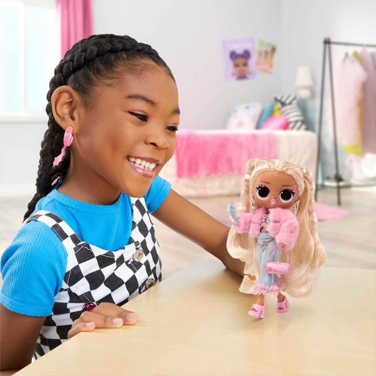 Olivia Flutter doll posing with articulated joints for dynamic play poses