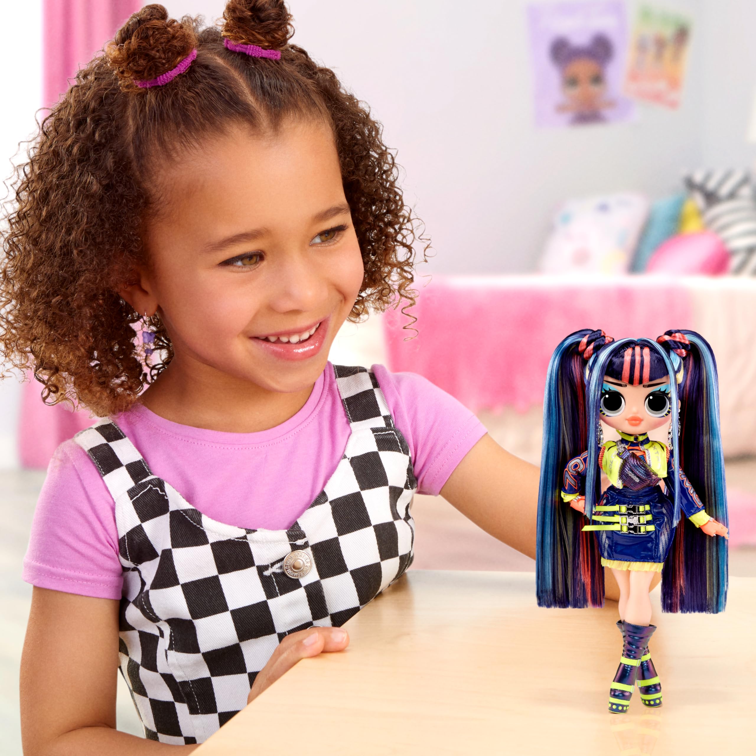 L.O.L. Surprise Victory doll hair and outfit for creative dress-up.