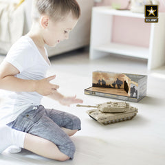 Lollipop Army Tank side view showing compact design for indoor use