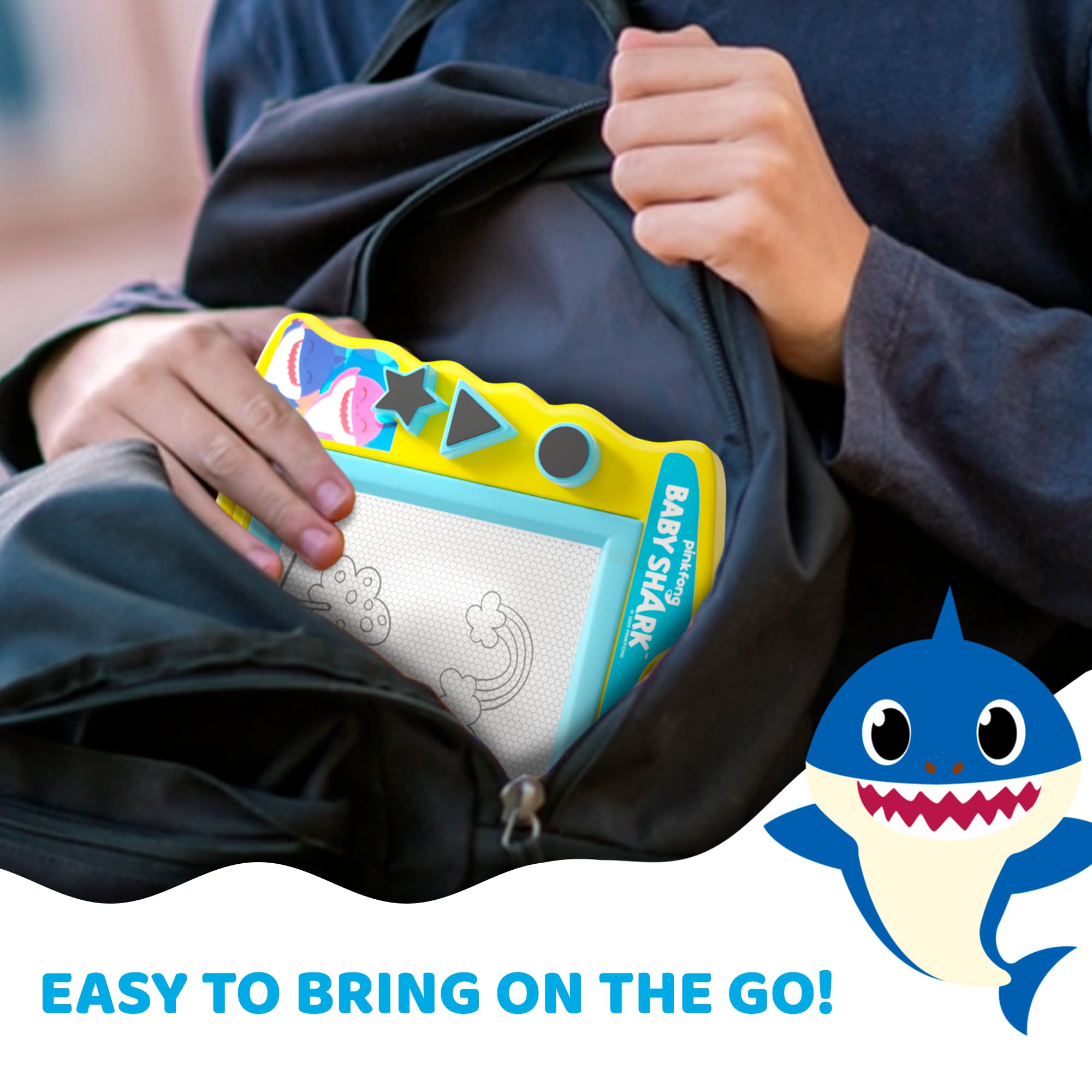 Lollipop Baby Shark drawing board eraser slide for quick resets