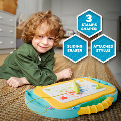 Lollipop Baby Shark magnetic board designed for kid-friendly, safe exploration.