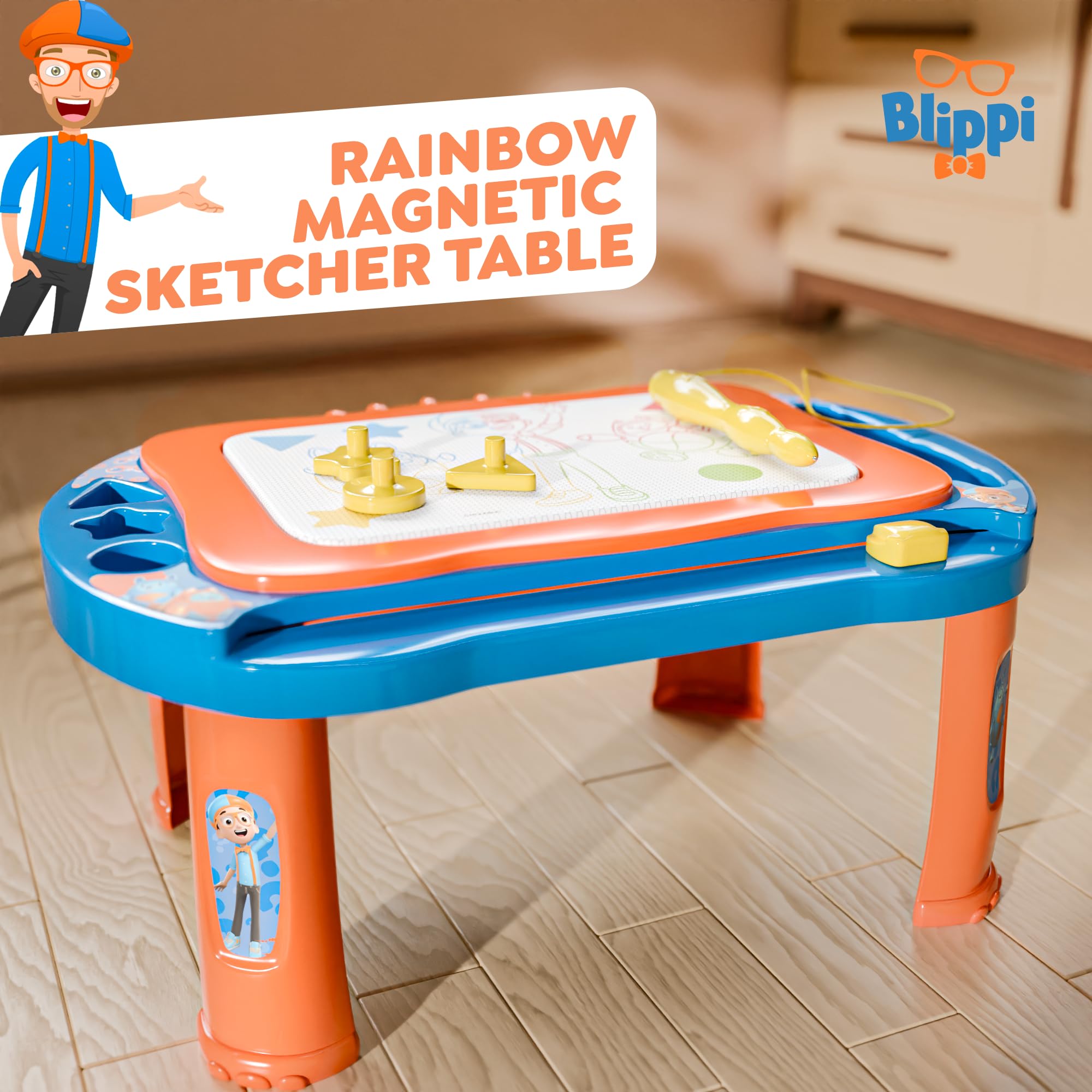 Lollipop Blippi magnetic stamps trio boosts creative play and fine motor skills.