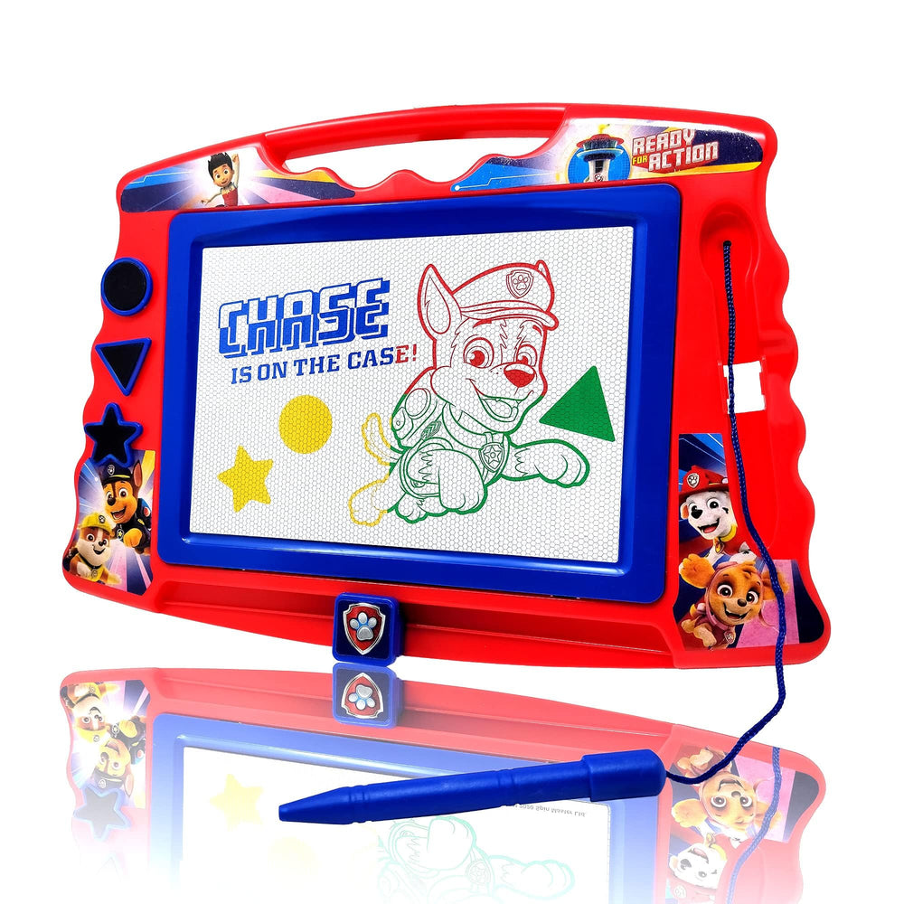 Lollipop Paw Patrol magnetic drawing board blue for mess-free doodling on the go.
