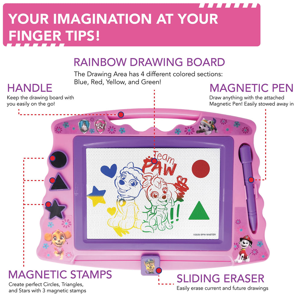 Color drawing on the Lollipop PAW Patrol board adds vibrancy