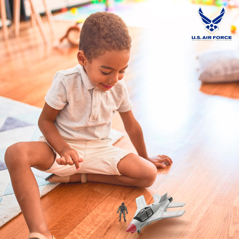 Poseable pilot figure with accessories for storytelling