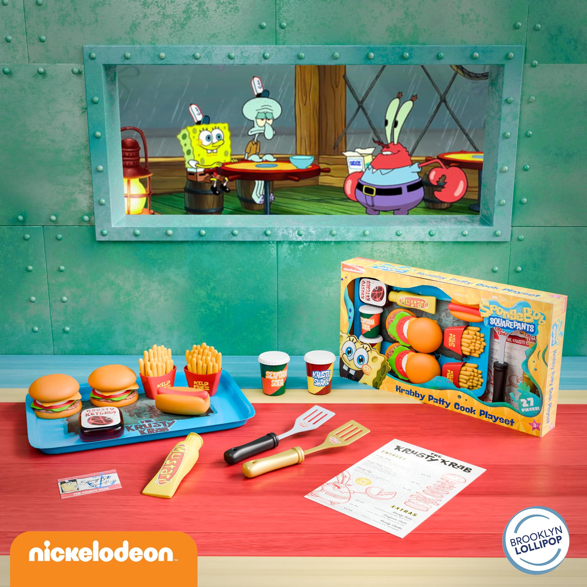 Lollipop Velcro dots enable interactive sticking and setup.