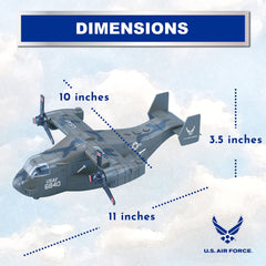 Lollipop V-22 Osprey with spinning rotors sparks dynamic rescue play.