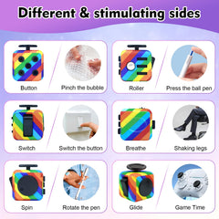 Lollyx fidget cube pocket-friendly design fits in any bag.