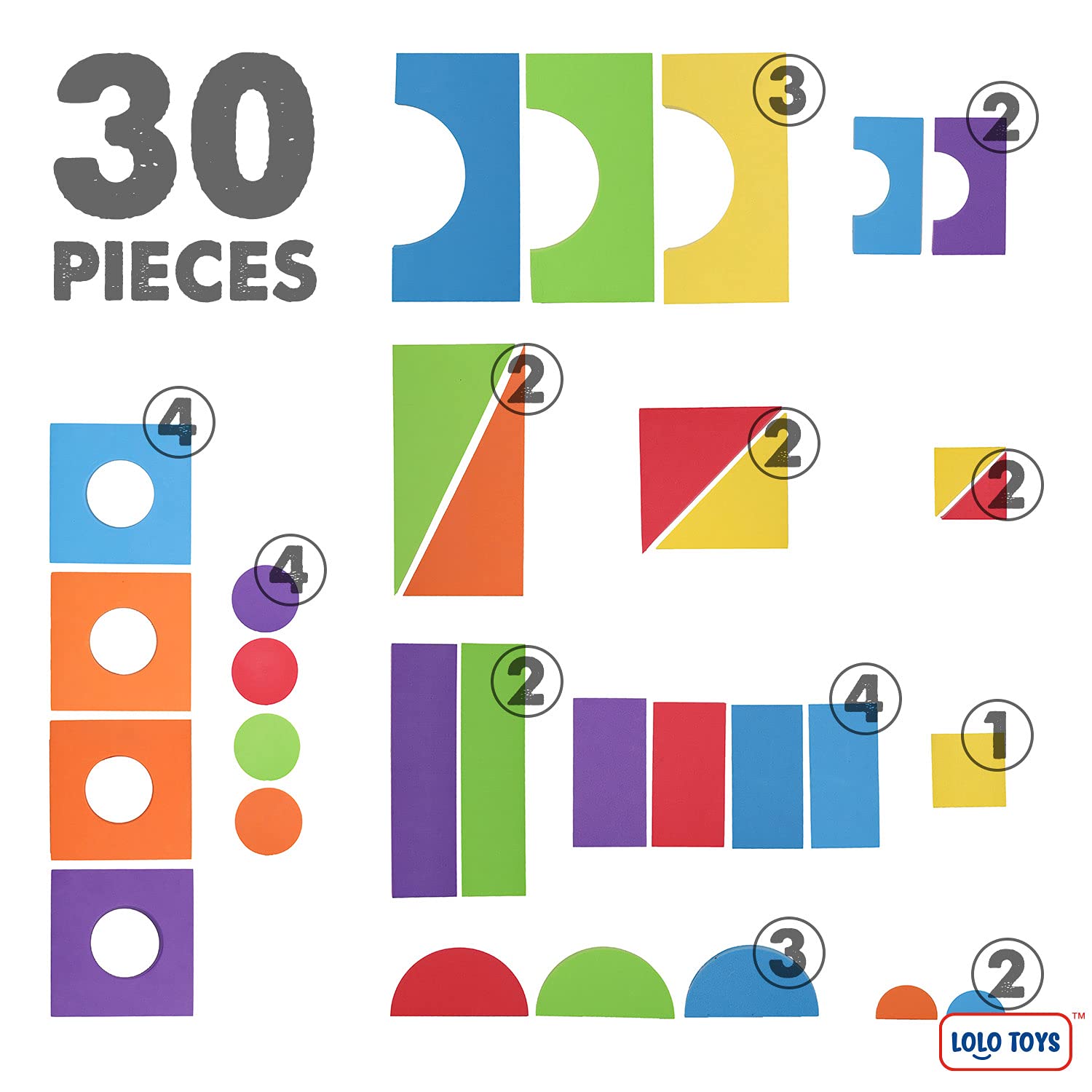 LOLO TOYS colorful jumbo blocks inspire at-home building