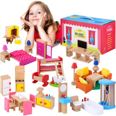 LOLO TOYS premium dollhouse bathroom set for imaginative daily play