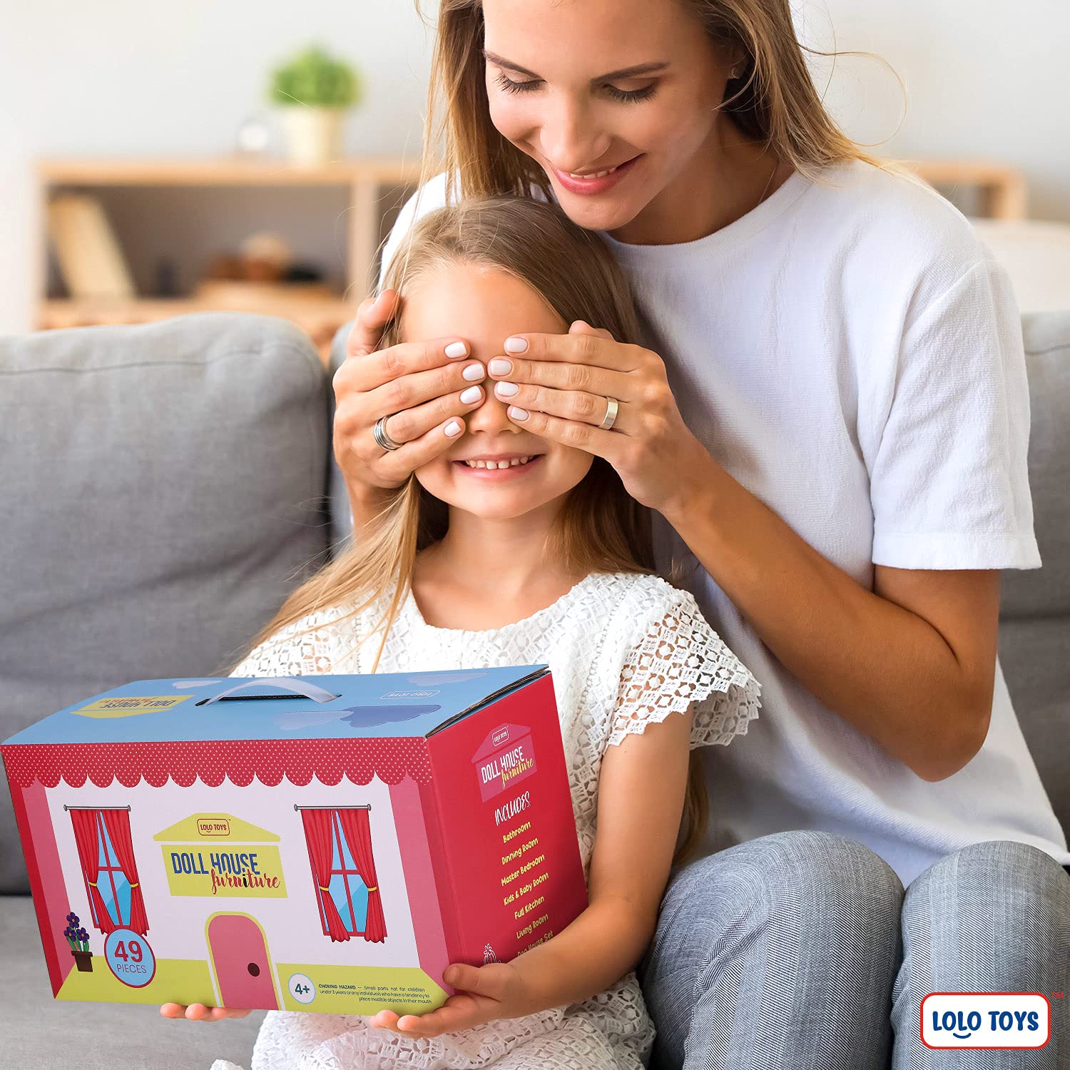 LOLO TOYS living room with sofas and rug for cozy family moments