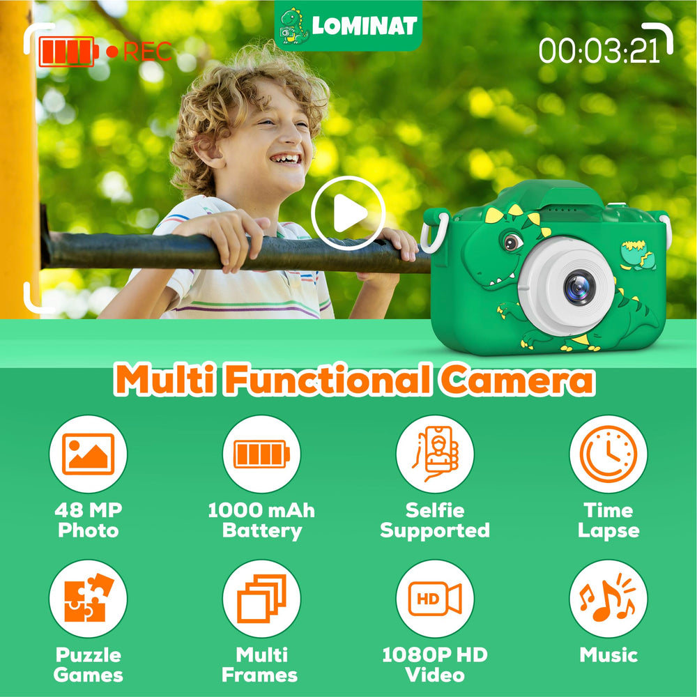 LOMINAT 1080P video and 48MP photos for clear memories