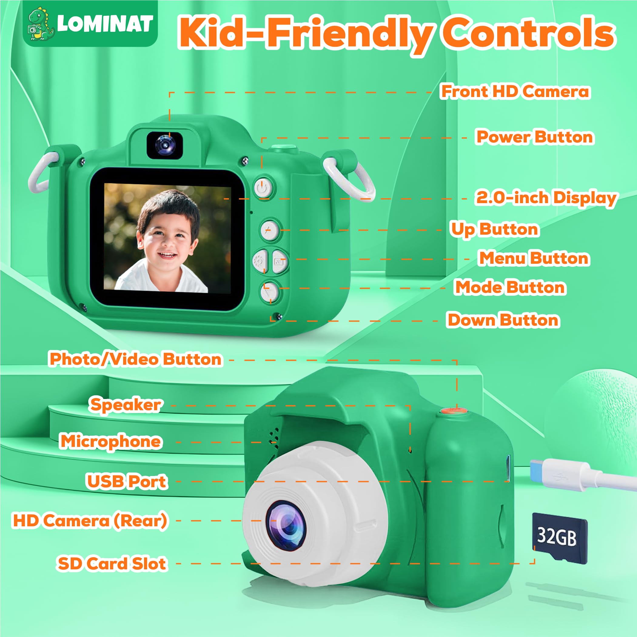 LOMINAT packaging includes camera and accessories for gifting