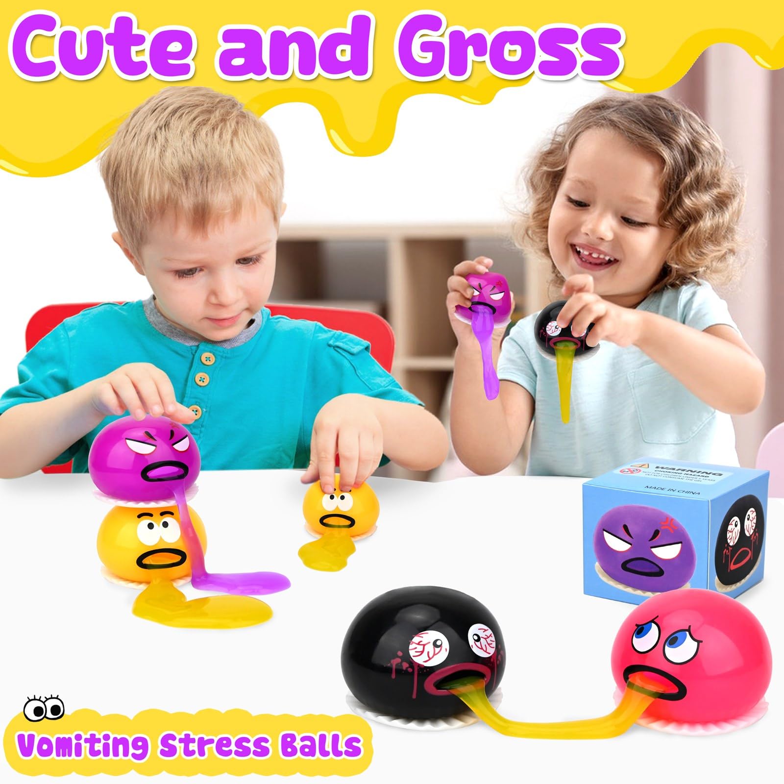 Lomkiwe slime ball squeeze toy in action for satisfying fidget play and gross-out fun