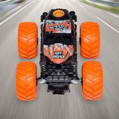 LONANDY Monster Truck Toy blue side view highlights smooth wheels and strong grip