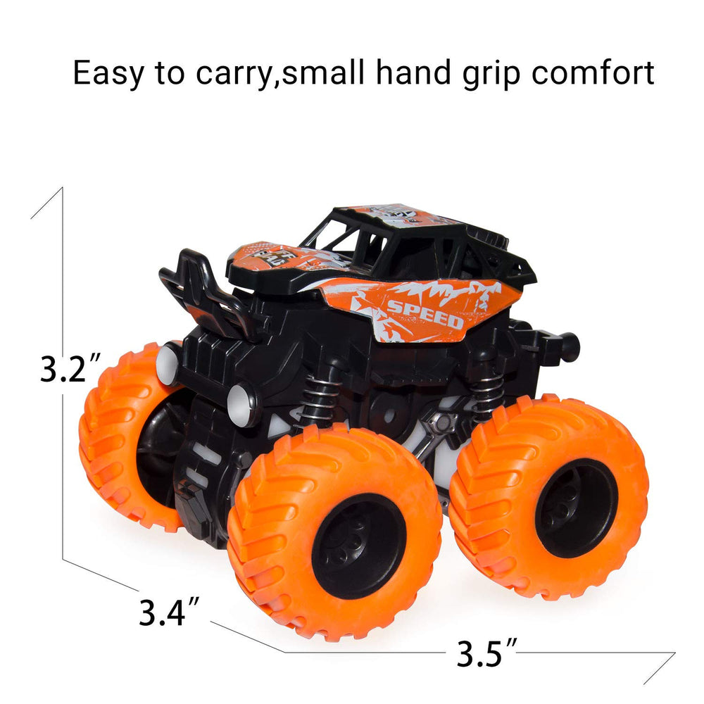 LONANDY Monster Truck Toy grip-tyres close-up highlights traction on varied surfaces