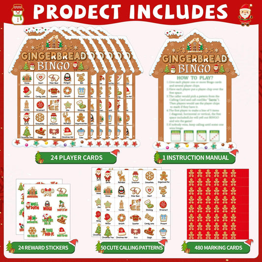 Lonfliness Christmas Gingerbread Bingo calling cards spark festive play.