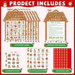 Lonfliness Christmas Gingerbread Bingo calling cards spark festive play.