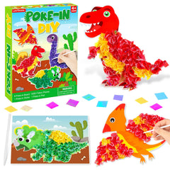 Lonfliness Tyrannosaurus poke-in board for bright fabric art and display.